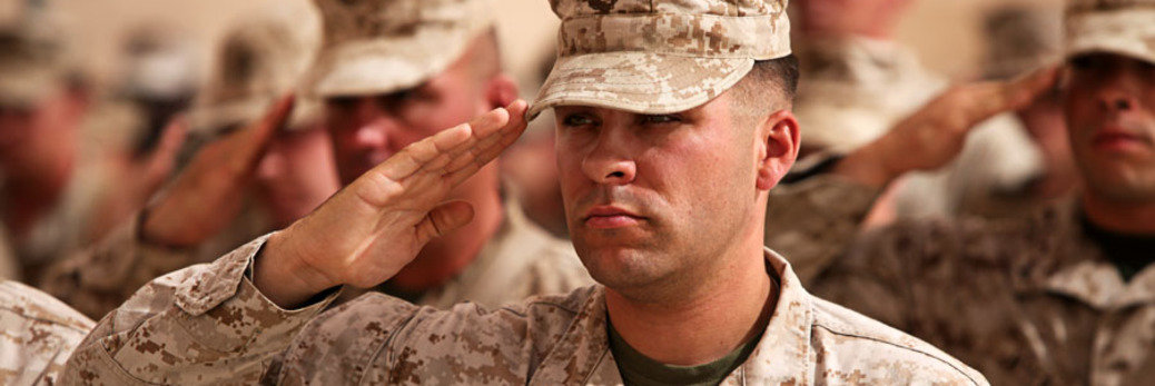 saluting