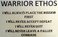Warrior Ethos Warrior Ethos
