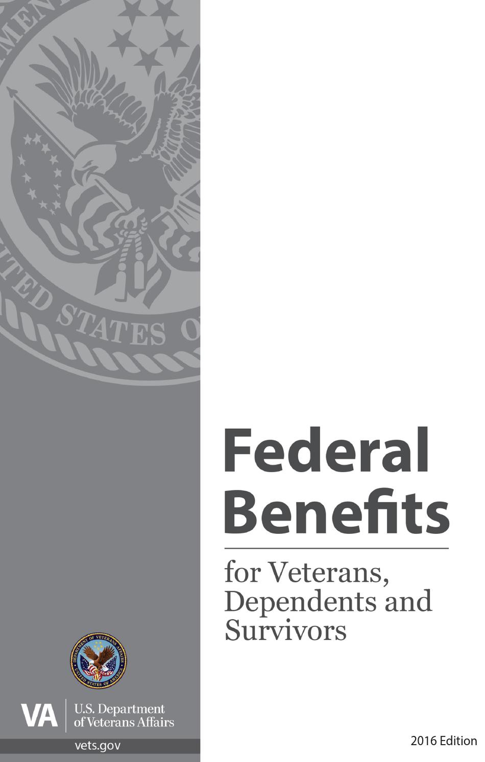 2016 Benefits for Veterans, Dependents and Survivors handbook RallyPoint