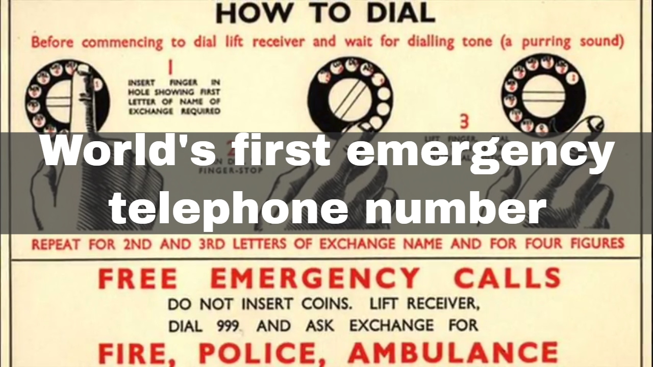 30th June 1937 World's first emergency telephone number began