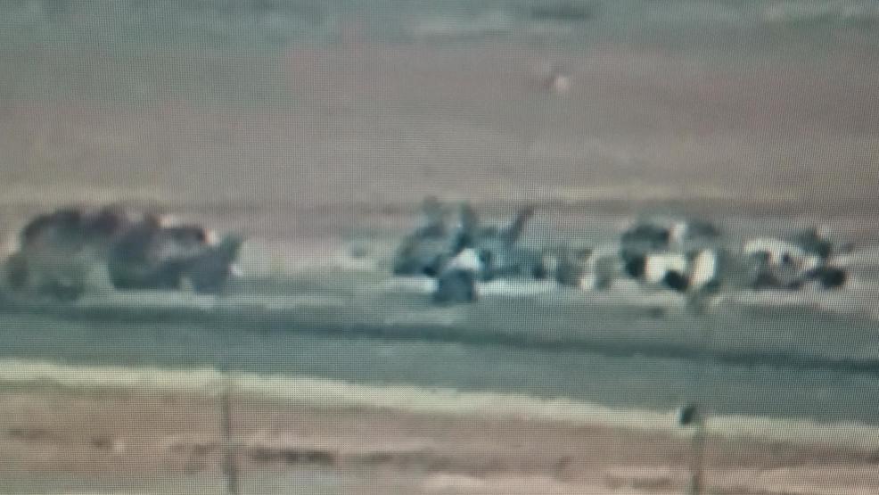 Fighter jet appears to have crashed/burned at Nellis Air Force Base
