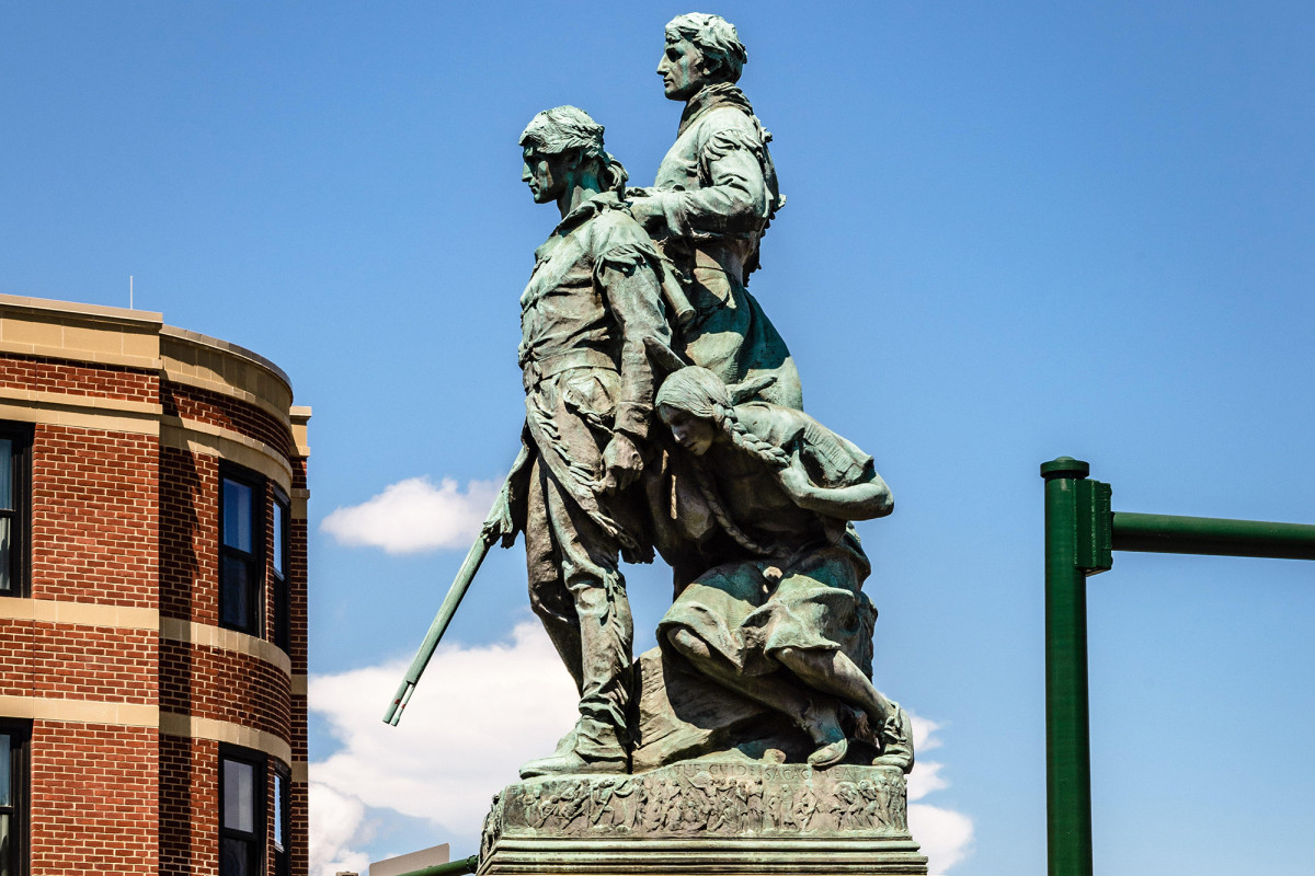 Statue of Lewis & Clark and Sacagawea toppled in Charlottesville