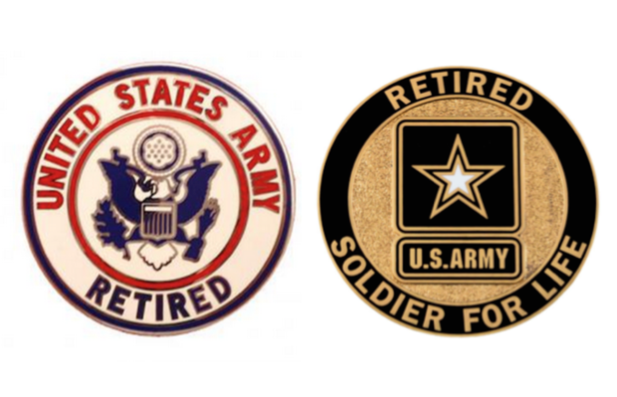 new revised army retired service identification badge rallypoint