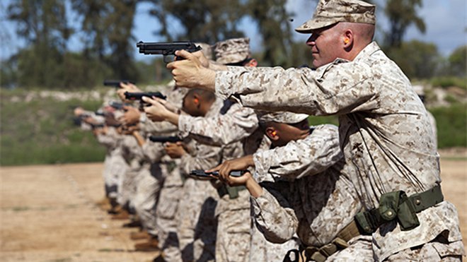 combat pistol marines vs army comparison rallypoint