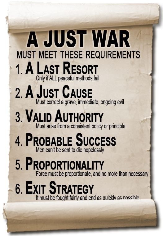 Do our current war(s) fit your understanding of \
