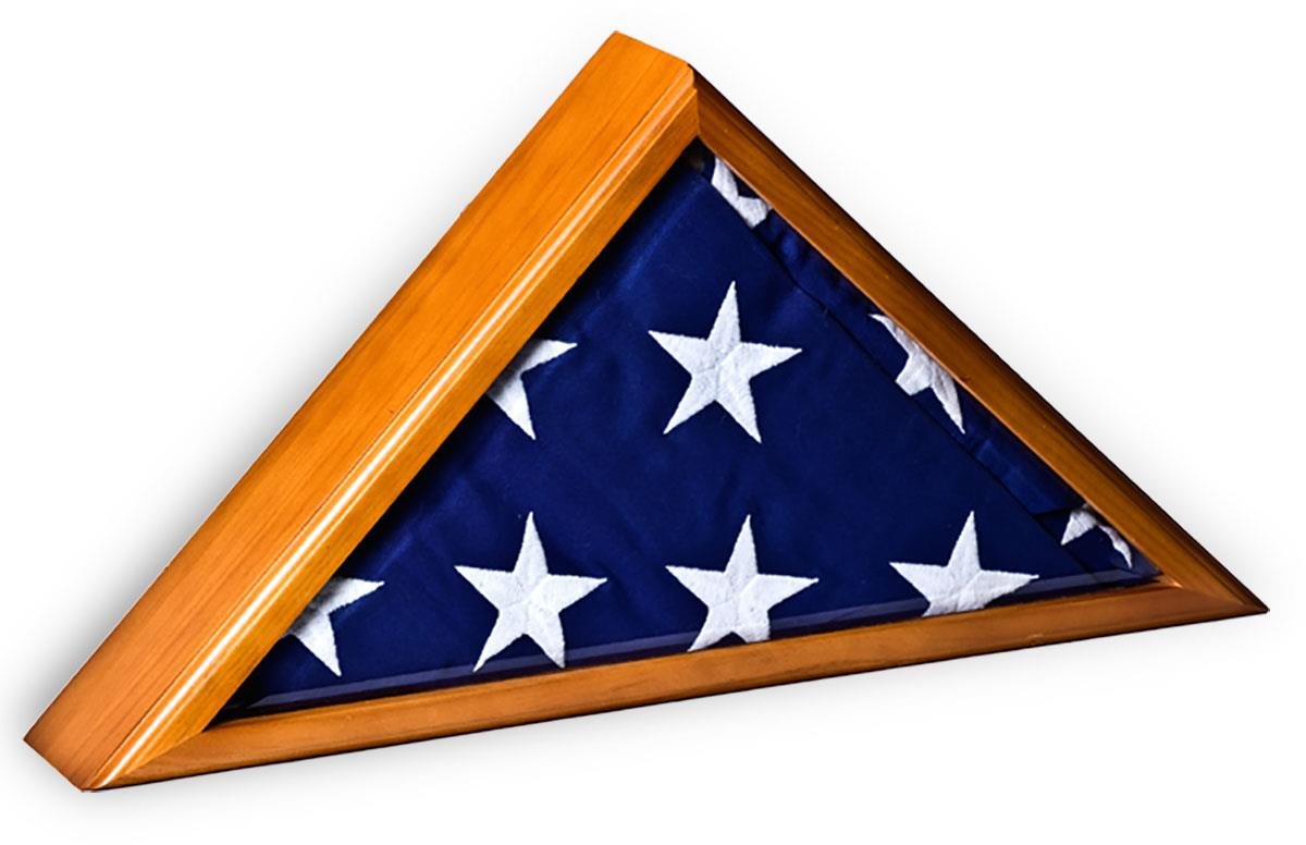 I have seen triangular flag frames used for memorial flags, but can they also be used to display