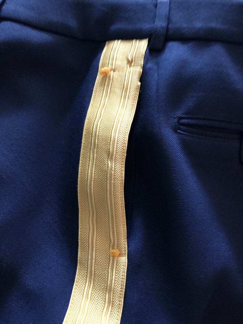 The gold stripe down my pants has busted. What should I do? RallyPoint