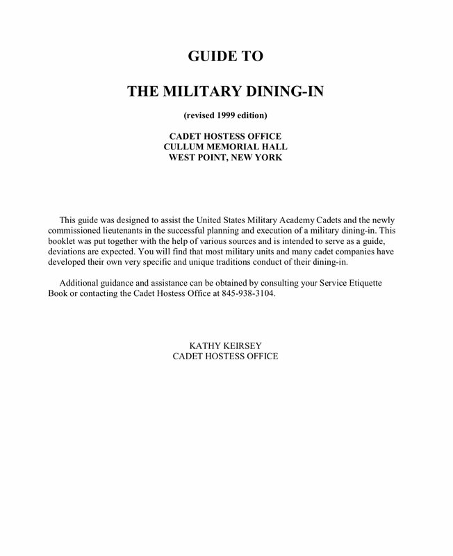 Military DiningIn vs. Dining Out Script? RallyPoint